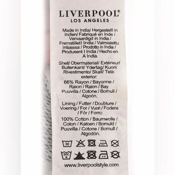 Liverpool Los Angeles Maxi Dress L Cream Black Boho Tiered Flowy Racerback NWOT - Picture 5 of 6